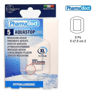 Pharmadoct Cerotti Trasparenti Alta Protezione 5 Pezzi 7,5 X 5 Cm