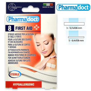 Pharmadoct Cerotti Speciali Sutura Sterili 8 Pezzi