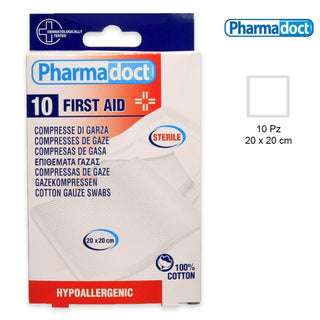 Pharmadoct Compresse Di Garza Sterile 20 X 20 10 Pezzi