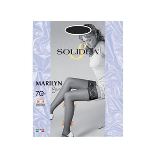Solidea Marilyn 70 Den Sheer Autoreggenti Velate 12 15mmHg 2M Fumo