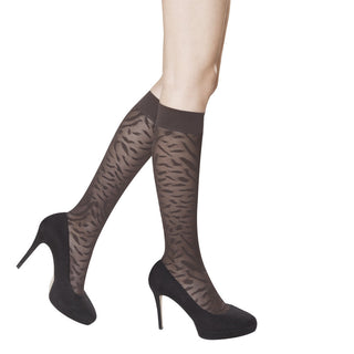 Solidea Savannah Lace 70 Knee High Knee Highs 10 15mmHg 2M Black