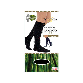 Solidea Socks For You Bamboo Pois Knee Highs 18 24 mmHg 2M Navy Blue