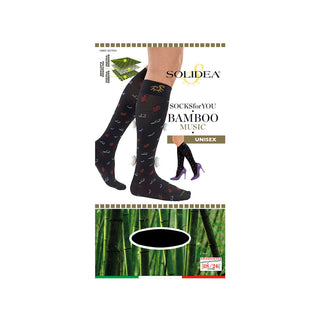 Solidea Socks For You Bamboo Music Knee Highs 18 24 mmhg 2M Grey
