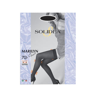 Solidea Marilyn 70 Denari Opaque Autoreggenti 12 15mmHg 4L Nero