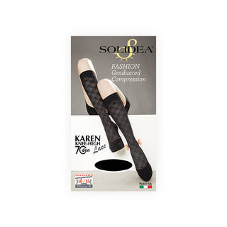 Solidea Karen Lace Knee High Knee Highs 70Den Compression 10 15mmHg 2M Anthracite