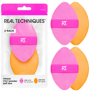 Real Techniques צמד ספוגיות איפור דו-שימושיות Miracle 2-in-1 
