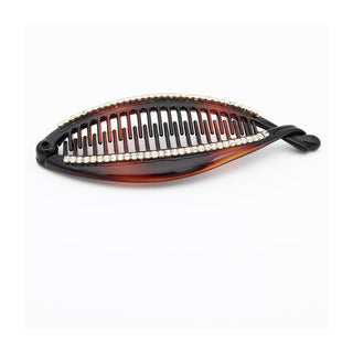Ib fashion hair Pinza A Pesce Con Strass Marrone Girardi 1 Pezzo 1 unità