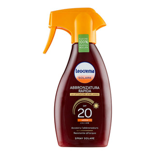 Leocrema Abbronzatura Rapida Spf 20 Media Spray Solare 250 ml