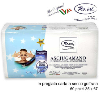 Roial Asciugamano Carta Secco Goffrata 60 Pezzi 35 X 67 Cm 5 Stelle