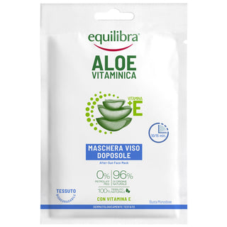 Equilibra Aloe Solare Maschera Viso Doposole In Tessuto Monodose 1 unità