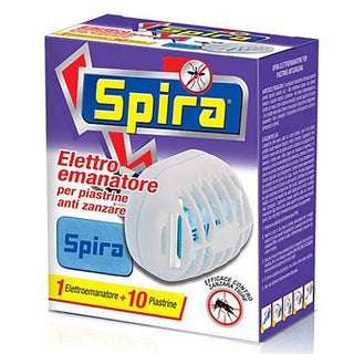 Spira Insetticida Antizanzara Elettroemanatore + 10 Piastrine 1 unità