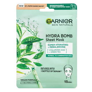 Maschera in tessuto Hydra Bomb di Garnier Skin Naturals, super idratante e riequilibrante, 28 g