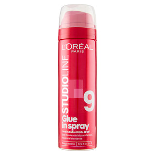L'oréal paris Studio Line 9 Glue In Spray Lacca Ultra-forte 100h Con Vitamina C Fissaggio Estremo 200 ml