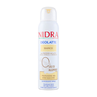 Nidra Deolatte Bianco Con Proteine Del Latte Essenza Vaniglia E Caramello Deodorante Spray 150 ml