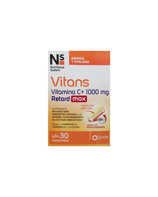 Ns Vitans فيتامين C+ 1000 ملغ تأخير ماكس 30 قرص — مكمل غذائي
