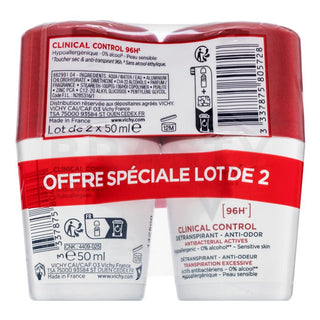 Vichy Clinical Control Detraspirante 96H 2 x 50 ml