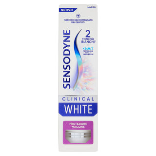 Sensodyne Clinical White Protezione Macchie - Dentifricio Effetto Sbiancante Per Denti Sensibili 75 ml