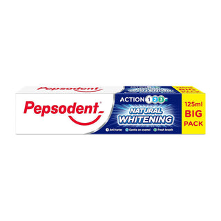 Pepsodent Dentifricio Natural Whitening Tripla Azione Formula Delicata 125 ml
