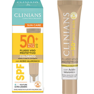 Clinians Fluido Protettivo Viso Colorato Acido Ialuronico Spf50+ 40 ml