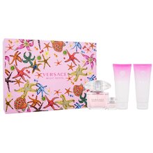 Versace Bright Crystal kit box regalo EDT 90 ml, lozione corpo 100 ml Crystal Bright, gel doccia Bright Crystal 100 ml e miniature Bright Cr 90 ml