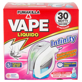 Vape Liquido Infinity Diffusore Per Liquido Ricarica Insetticida Inodore Inclusa 15 ml