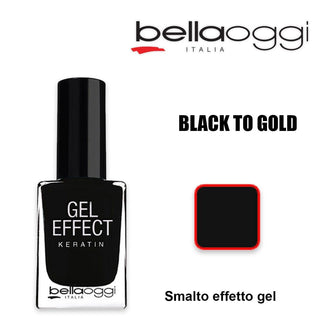 Gel Effect Keratin Smalto Effeto Gel Con Cheratina Black To Gold