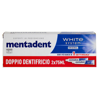 Mentadent Dentifricio White System 2 X 75 Ml 2 x 75 ml