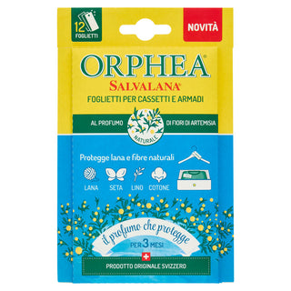 Orphea Salvalana Foglietti Per Cassetti E Armadi Al Profumo Di Fiori Di Artemisia 12 X 0,65 G 1 unità