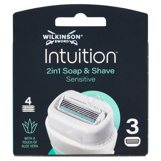 Wilkinson Intuition 2in1 Soap & Shave Sensitive Lame X3 1 unità