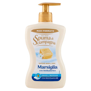 Spuma di sciampagna Sapone Mani E Viso Marsiglia Con Antibatterico 430 ml