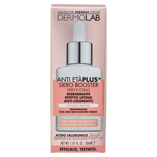 Deborah Anti Età Plus+ Siero Booster Viso E Collo Rigenerante Effetto Lifting Anti-cedimento 30 ml