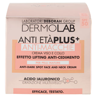 Dermolab Anti Età Plus+ Anti-macchie Crema Viso E Collo Effetto Lifting Anti-cedimento Spf 50 50 ml