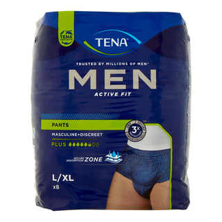 Tena Men Pantaloni assorbenti Active Fit Taglia L XL 8 Pz 1 unità