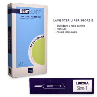 Labor Bestblade 20 lame sterili per sgorbie mis.1