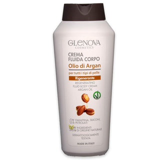 Glenova crema fluida corpo rigenerante olio di argan 300 ml
