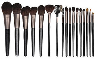 MIMO Makeup Brush Set Black 18 Pcs