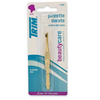 Trim Pinzette Dorate Punta Obliqua