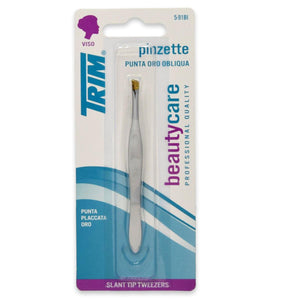 Trim Pinzette Punta Oro Obliqua — Pinzette