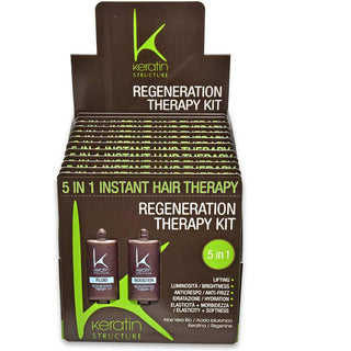 Kit Terapia Rigenerante Alla Cheratina 5 In 1 12 Trattamenti 10 + 10 Ml