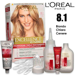 L'Oreal Colorazione Triplo Trattamento Excellence N 8,1