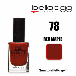 Bella Oggi Gel Effect Keratin Smalto Effetto Gel Red Maple — Smalto effetto gel