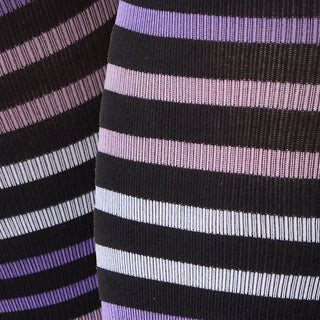 Solidea Stripe Game Fenice Gambaletti Compressione Graduata 15-21 mmHg 2-M Nero, Viola, Rosa, Bianco — Bas à compression graduée