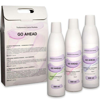 Go Ahead - Emulsione Cremosa Stirante Alla Cheratina - Linea Lilla 500 Ml