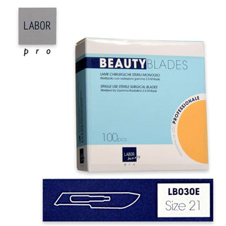 Labor Lame bisturi sterilizzate beauty blade confezione da 100 pz mis 21