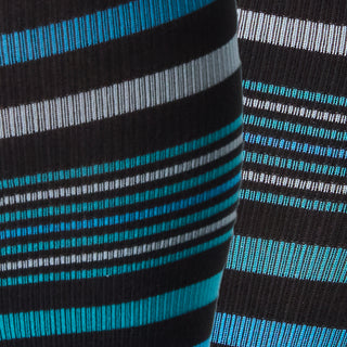 Solidea Stripe Game Pegaso Gambaletti Compressione Graduata 15-21 mmHg 1-S Nero, Azzurro, Bianco — Bas mi-mollet à compression graduée