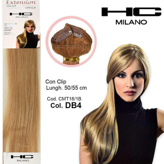 Hc Milano Extension 3 Clip No Remy Largh.14-16Cm Lungh.50Cm Col.Db4