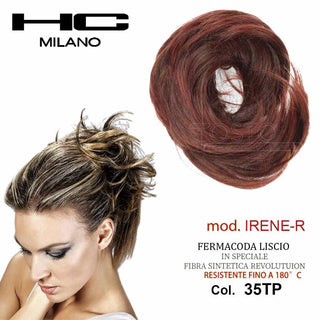 Hc Milano Fermacoda Liscio Mod.Irene Col.35Tp Castano Chiaro Rame 5.4