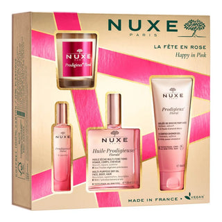 Nuxe Happy In Pink Set 100 ml + 100 ml + 15 ml + 70 g