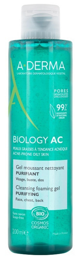 A-derma Biology AC , Purificante, Gel Detergente, 200 ml