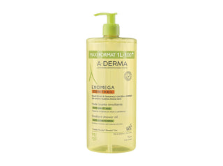 A-derma Exomega Control , Fragranza, Emolliente, Olio Doccia, Corpo, Per Pelli Secche, 1000 ml